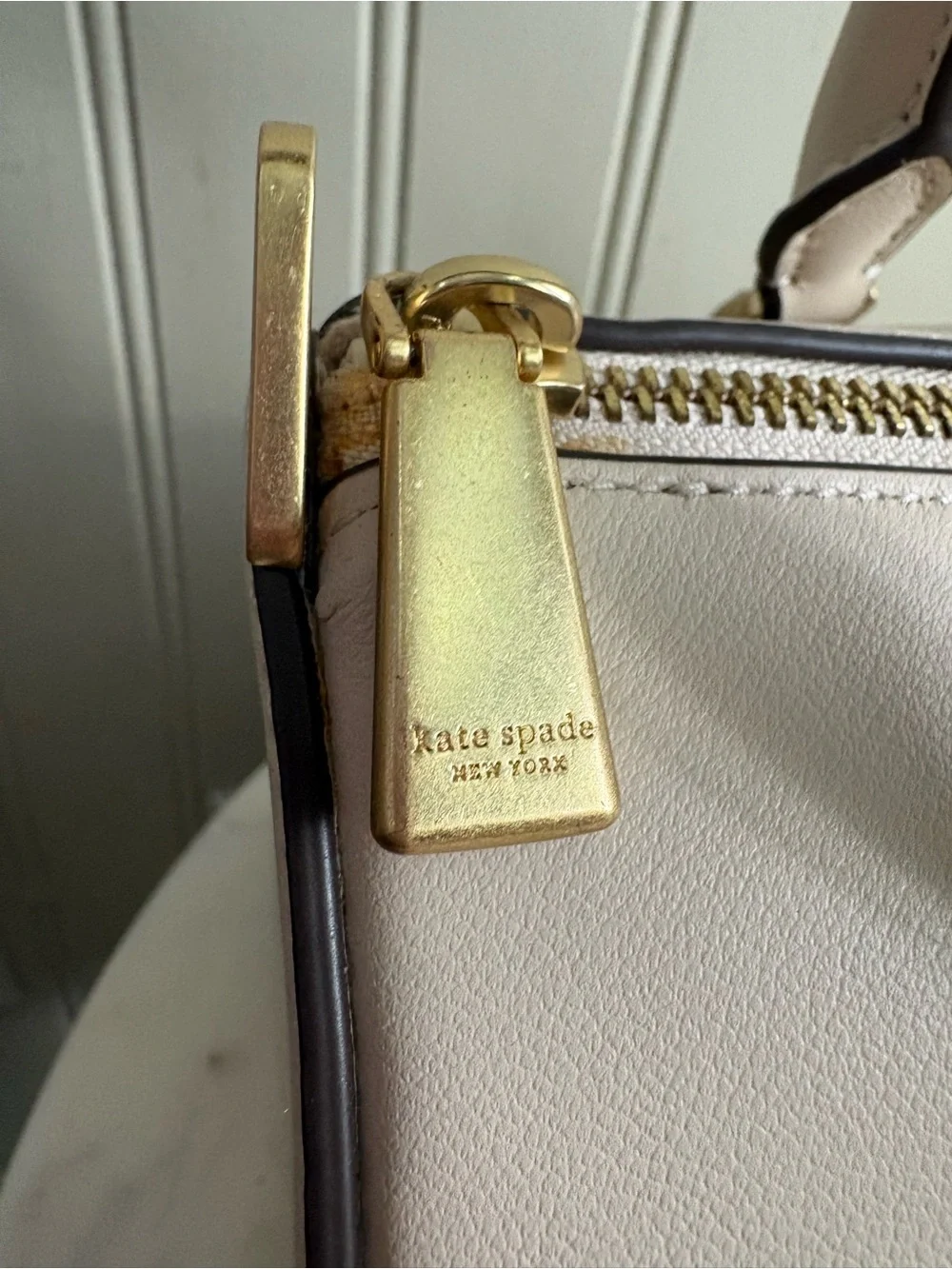 NEW Kate Spade Icon Barrel Bag in Milk Glass Leather Crossbody Designer Purse